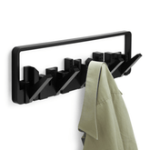 Skyline Cabideiro de Parede Cidade Preto com 5 Ganchos - Ela Decora